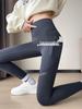 Women's High Waist Butt-Lifting Slim Fit Yoga Pants - Thin Cotton, Plus Size, Spring/Autumn Outerwear