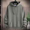 QICED Męska Moda Casual Jednolity Kolor Nadruk Jesień Zima Bluza z Kapturem Casual Chic