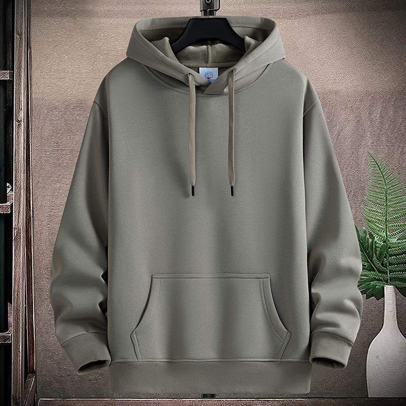 QICED Męska Moda Casual Jednolity Kolor Nadruk Jesień Zima Bluza z Kapturem Casual Chic