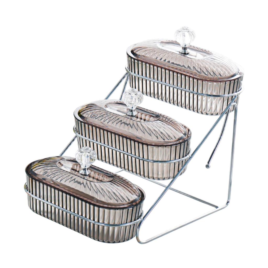 Fruit Bowl Dried Fruits Tray with Lid Decoration with Rack Appetizer Tray Salad