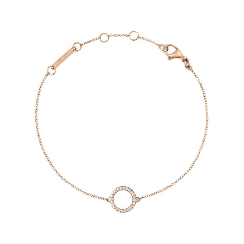 DANIEL WELLINGTON Audrey Series Logo Design Bracelet, Same Style for Men and Women, Couple Model, Rose Gold DW00401429
