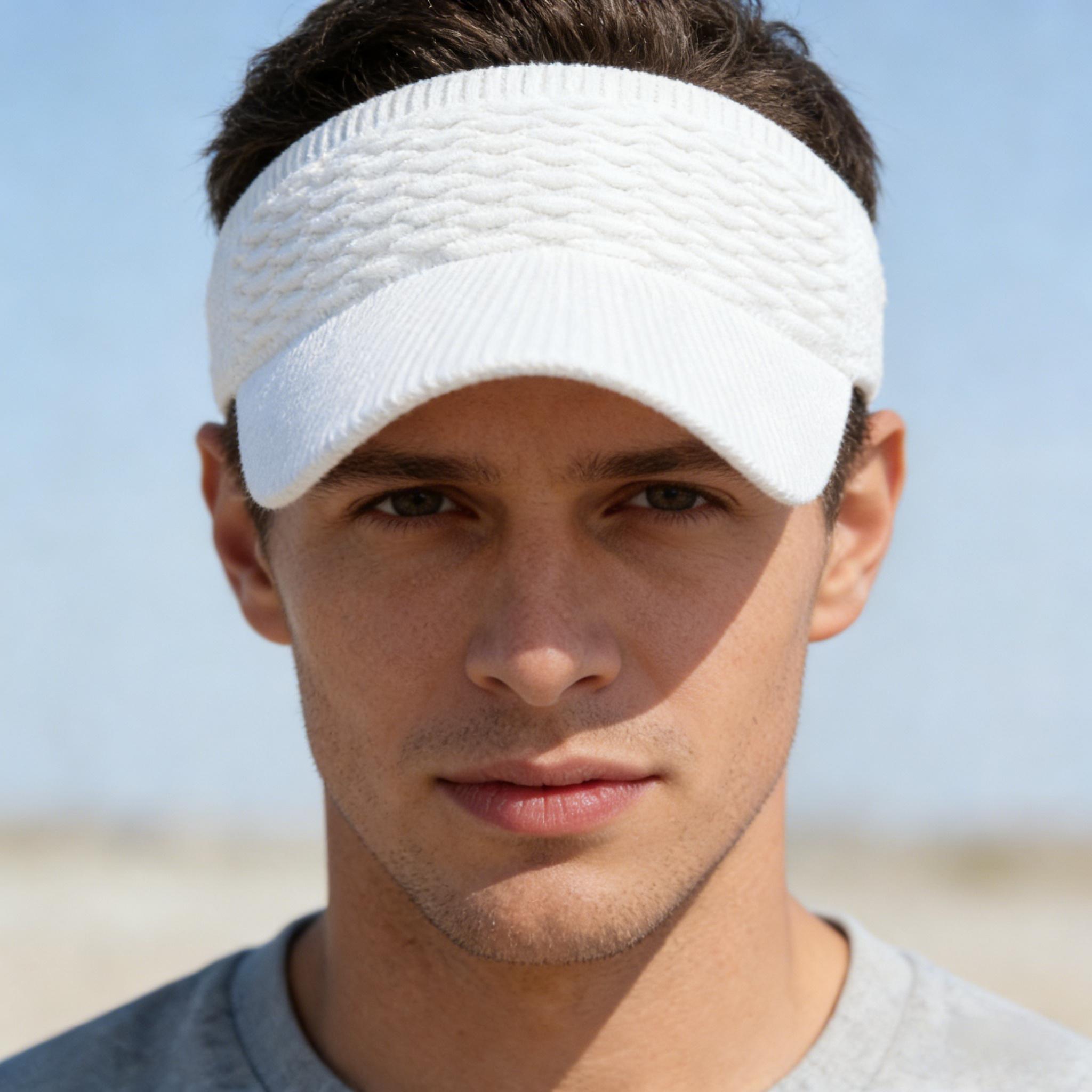 

1pc Fashion Folds Design Solid Color Large Brim Sunscreen Hat Outdoor Elastic Fabric Sports Sun Cap Knitted Empty Top Sun Hat