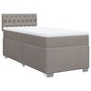 VidaXL Slat Bed Base with Mattress Taupe 90x200 Cm Fabric 3285782