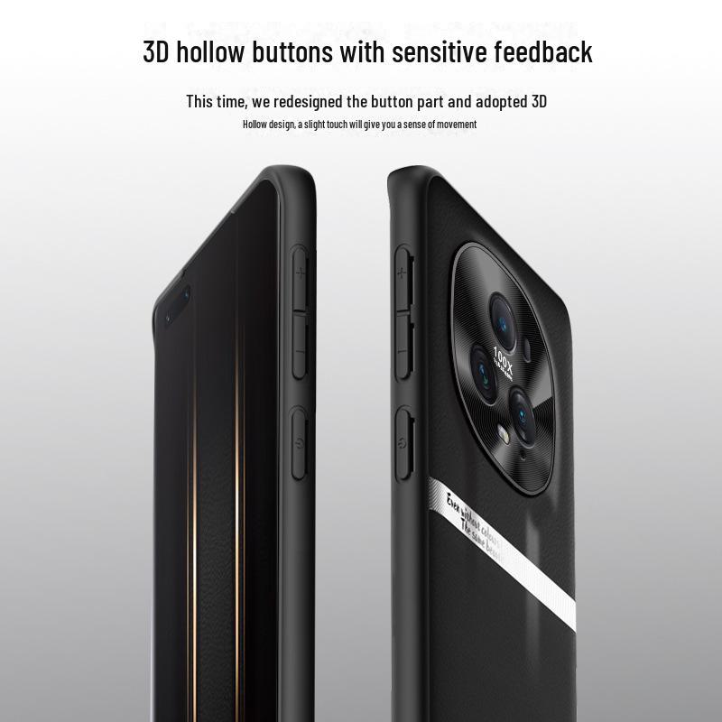 Protective liquid leather shell for Honor Magic5 Ultimate Edition phone, anti-fall design, ships as one piece.