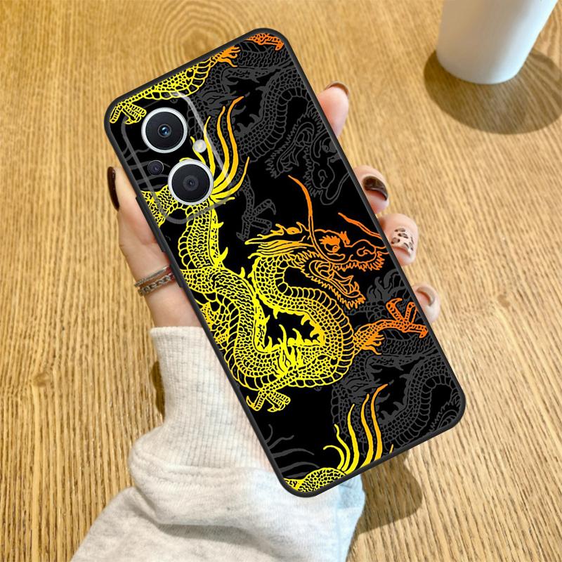 DRAGON TATTOO JAPANESE Case For OPPO Find X6 X5 X3 X2 Pro Lite Neo Reno 7 3 4 5 6 8 Lite 8T 2Z 4Z 5Z Cover Coque