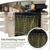 Heat-Resistant Oven Door Curtain Ruffle Trim Oven Cover Stove Cover Skirt  Cottage Kitchen
