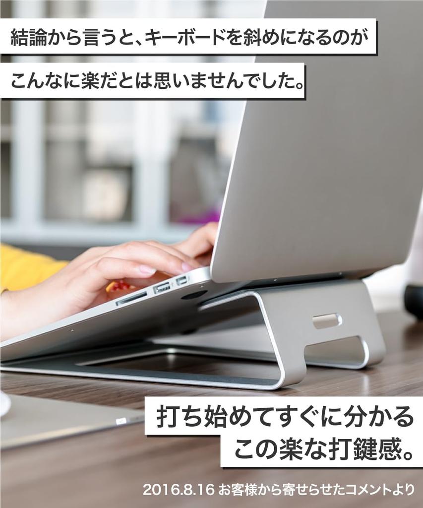 LOE Ergonomic Laptop Stand Made of Aluminum (11-15 Inches) (Silver)