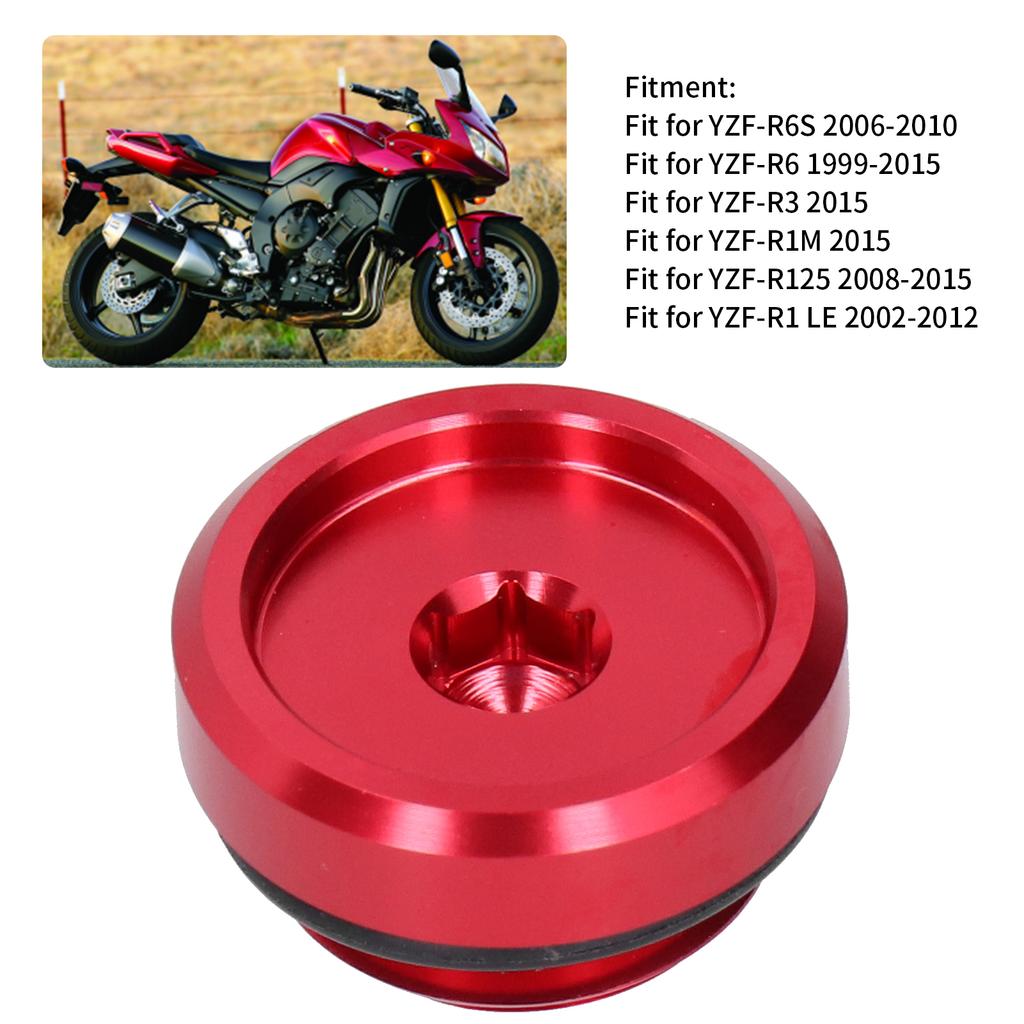 Oil Filler Cover Screw Motorbike Accessory Upgrade Parts Fit for YZFR6S 20062010(Red )