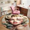 Marilyn Monroe Print Rond Tapijt, Wasbaar Vloerkleed, Voor Entree Slaapzaal Wasruimte Kantoor Studeerkamer, Woondecoratie Verjaardag Kerstcadeau