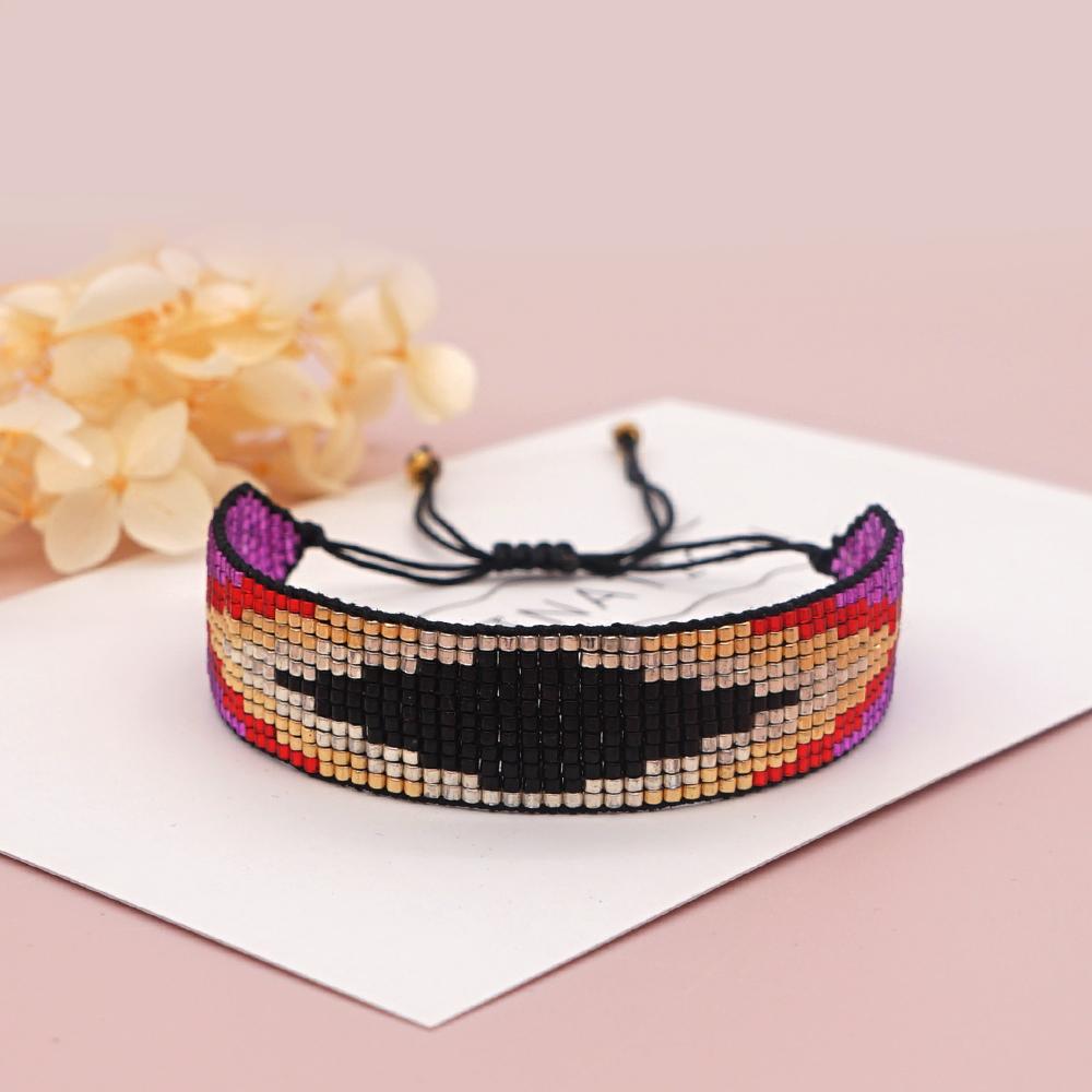 Ximang Women s Trendy 2026 for Bracelet Handmade Seed Bead Jewelry With Ximang Bracelets Woven Friendship Oeil Pulsera 28cm&MultiH