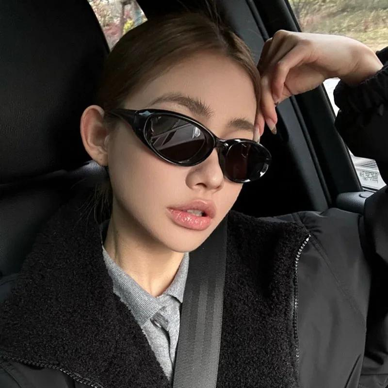 y2k Vintage Cat Eye Sun Glasses Women For Men Luxury Designer Sun Glasses Punk Popular Hip Hop Eyewear Outdoor Sport Goggle