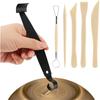 2025+ Pottery Trimming Tools with 5pcs Ceramic Clay Trimming Widgets Double Ended Pottery Tool for Carving Clay Trimmings Tool
