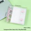 A6A7A8m5 Star Double Buckle Transparent PVC Soft Shell 6-Hole Metal Clip Planner Album Book Cover