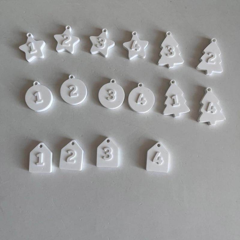 Creative Christmas Tree Ornament Mould Number Figure Pendant Silicone Mold Hanging Accessories Epoxy Resin Jewelry Mold