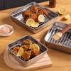 Non-stick Baking Tray Stainless Steel Air Fryer Grilling Rack Roasting Pan Set  Grid Draining Dish