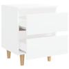 VidaXL Bedside Tables with Pine Legs 2 Pcs White 40x35x50 Cm 805852