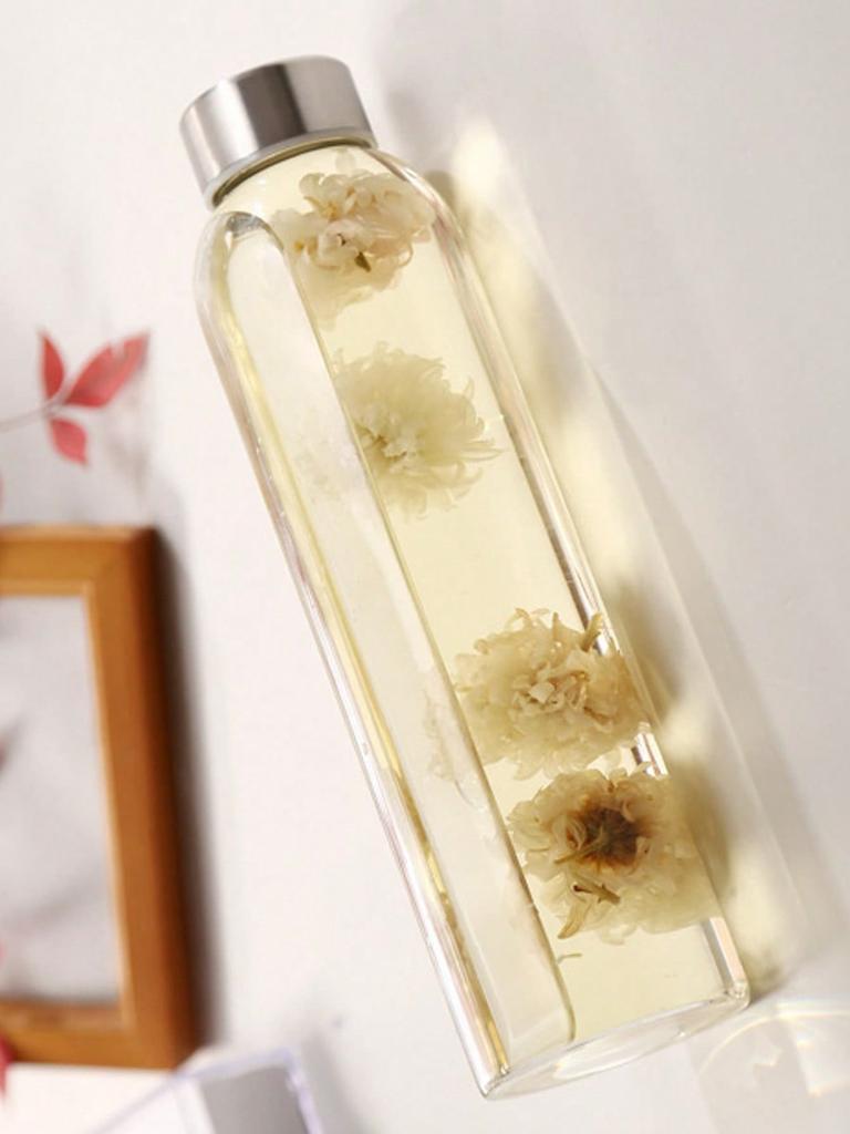 1 PC 600ML Transparent Water Bottle with Carrying Strap, Daily Direct Drinking Cup