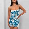 European & American Fashion Sexy Women's Black Print Sling Dress - MH142