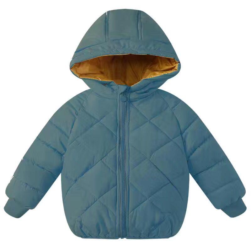2024 Autumn/Winter Down Cotton Jacket for Toddlers - Boys & Girls Plus Velvet Warm Coat