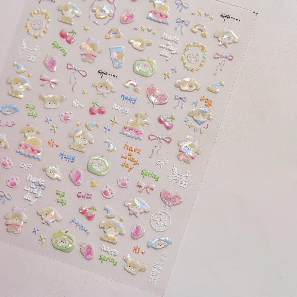 Beach Shell Swim Ring Bikini Watermelon Cat Ice Cream Crab Sunglass Coconut Tree Flowers Fruits Nail Art Stickers Decals