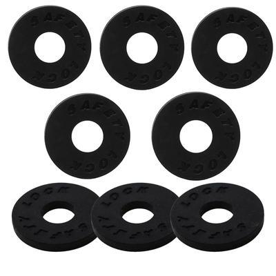 HUIKKJP Wrap Set of Silicone Guitar Strap for Guitar and Black Locks, 8, Holders, Anti-Slip Bass,