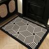 Entry Door Floor Mat Light Luxury Geometric Porch Scraping Mud Rubbing Soil Easy To Take Care Of Foot Pad Door Wear-Resistant Non-Slip Silk Ring Floor
