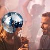 Stunning Light Effects Glitter Mirror Helmet Retractable Flip Visor Helmet  Music Festivals