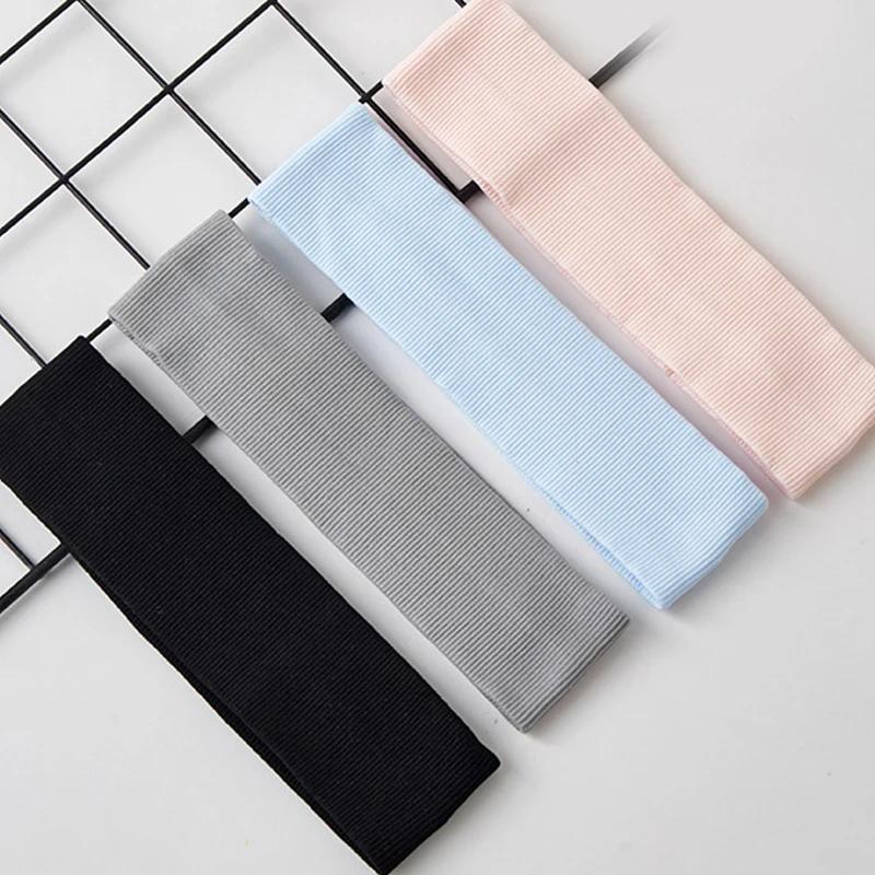 Outdoor Sweat Sports Elastic Cotton Hairband Fashion Headbands For Women Men Solid Running Fitness Yoga Hair Bands Stretch