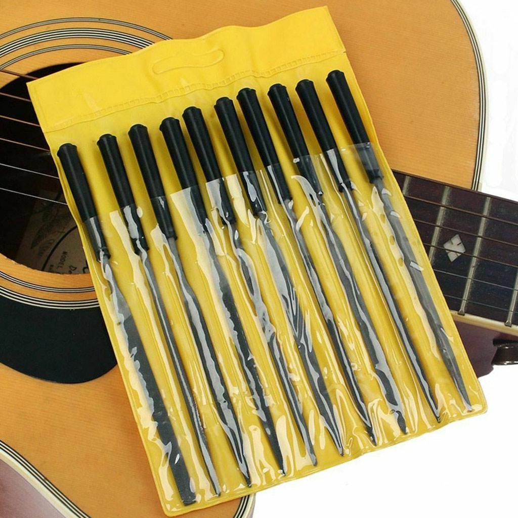 Kit Lima per Liutaio Lima per Levigatura Chitarra Manutenzione Lima per Scanalatura Capotasto Chitarra Lime per Dressing Tasti Riparazione Chitarra Strumento per Liutaio