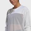 Women's T-Shirt Adidas Drop Shoulder Sleeve T Shirt Women's White
