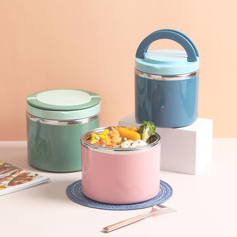 Morandi Insulated Stainless Steel Bento Box - Large Capacity, Korean Style 630ML