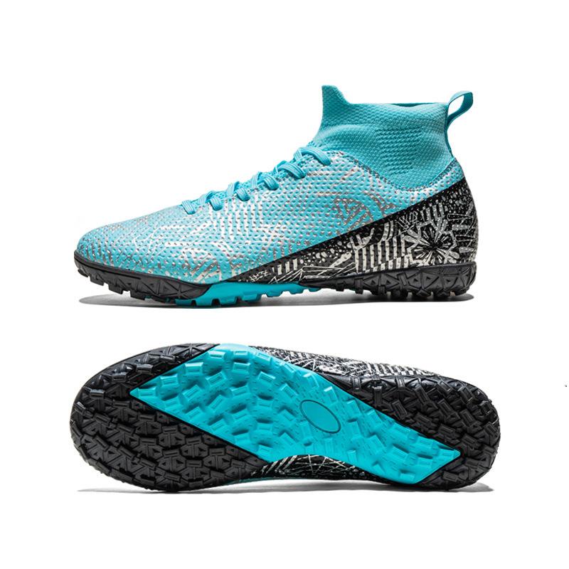 High-top adult football shoes men's and women's TF broken nails artificial turf AG long nails student training football shoes