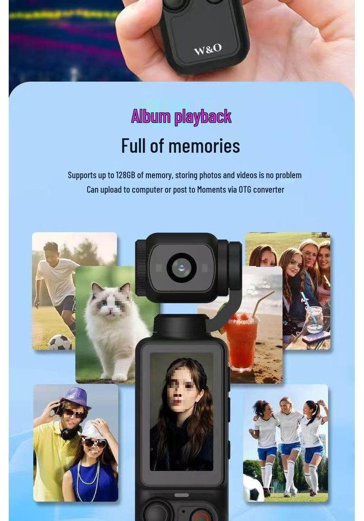Portable HD Vlog Camera with Anti-shake for Outdoor Sports