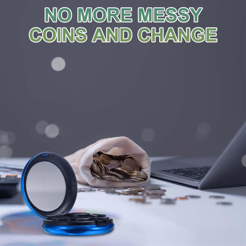uxcell Coin Portable Hard Storage Small Money Car Coin for Wallets Blue Case, Case, & Organization, Sorter, Purse, Collector's Item, & Pouches,