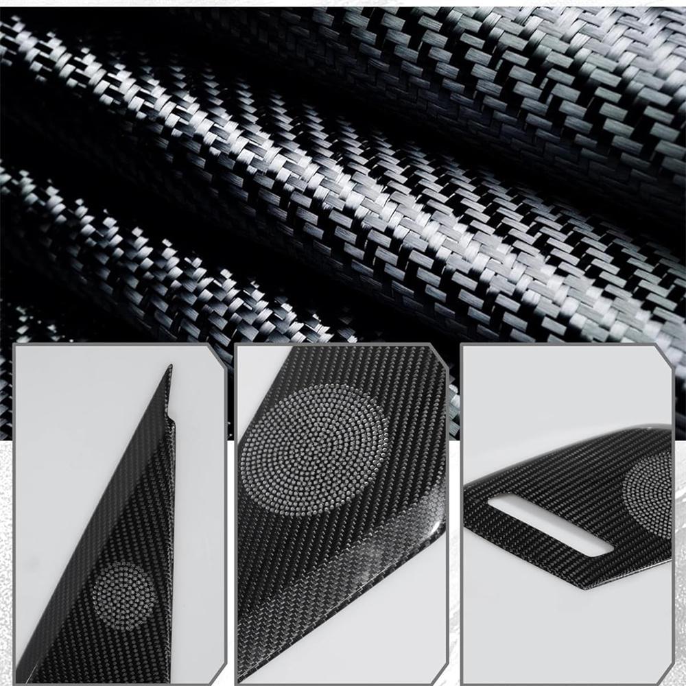 2x For 20-23 C8 Corvette Convertible Coupe Carbon Fiber Side Door Speaker Cover