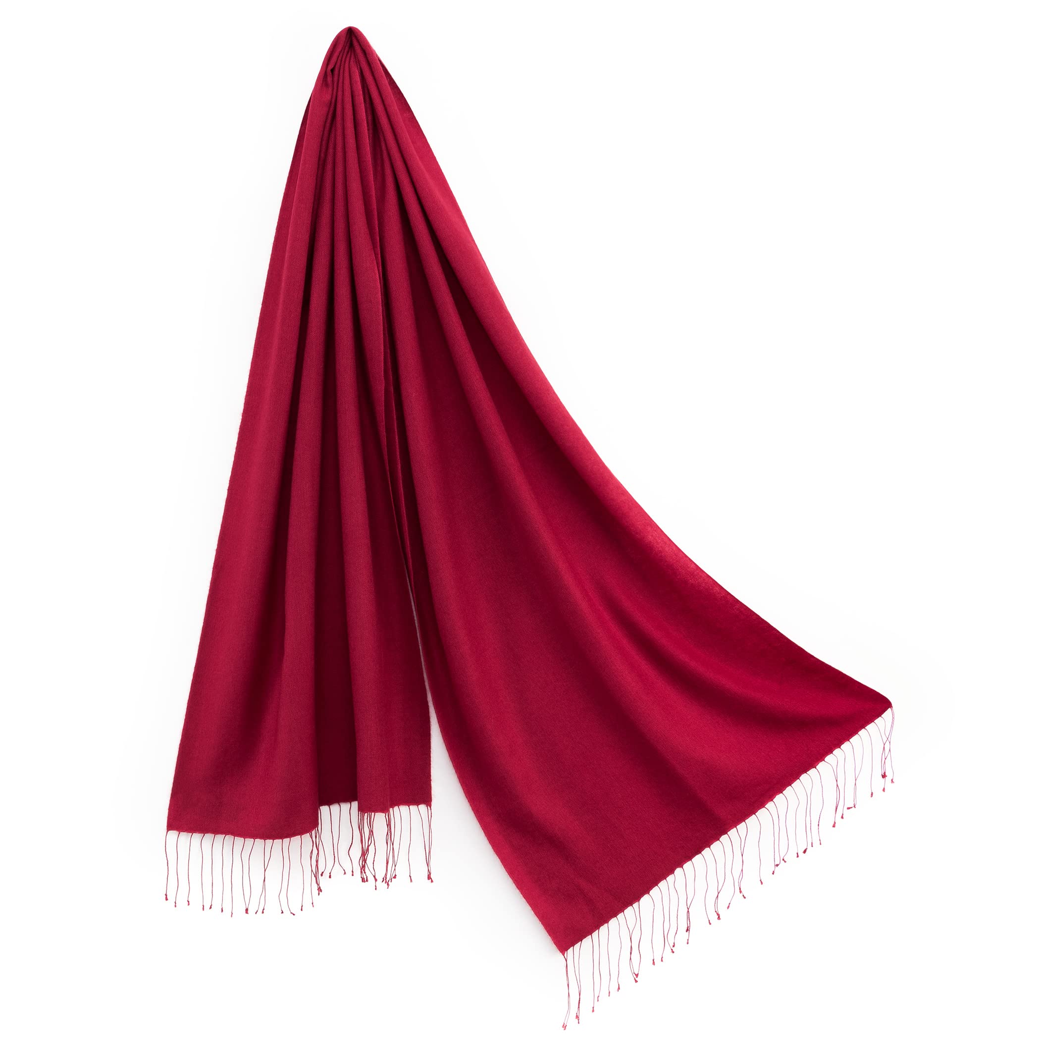 

Кашемировый и шелковый палантин для подарка на 60-летие Винный 45x180см [Коллекция Пашмина] Дни рождения, В коробке, Красный,