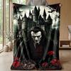 Soft Flannel Blanket Lightweight Cozy Bedroom Living Room CoverDracula