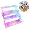 Klar Acryl Steigleitungen Display Stand für Display Oder Sammlungen Reusable 4 Tier X3UC