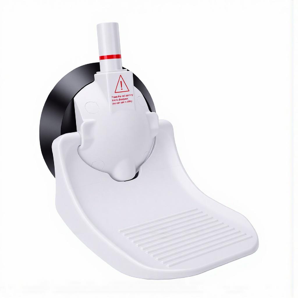 5 Inch Shower Foot Rest with Suction Cup for Shaving Legs Anti Slip Shower Pedal No Drilling with Safety Red Line