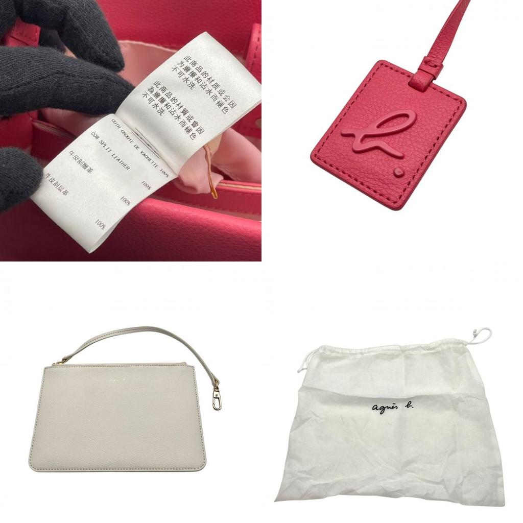Used agnes b. 2way handbagHandbag pink/gold leather Women