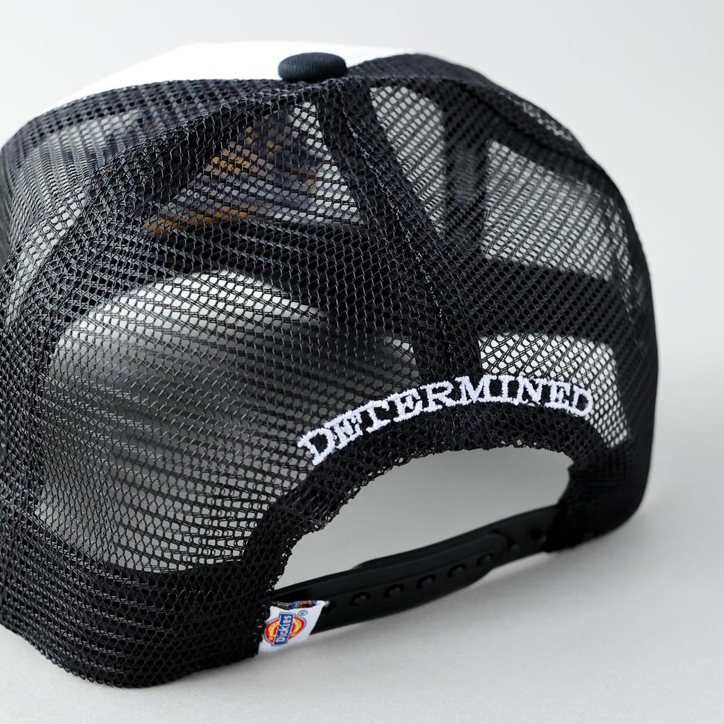 Dickies Flame Logo Standard Mesh 874 Street Cap Free Flame Cap, Unisex, (JP, Alphabet, Size, White)