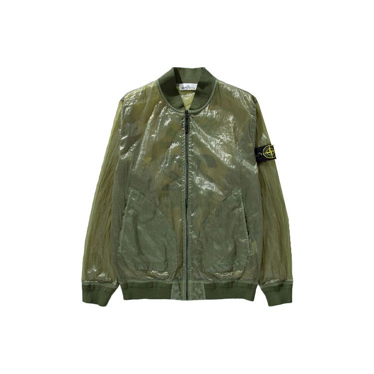 STONE ISLAND 40ste Verjaardag Serie SS22 40ste Verjaardag Herdenkingsthema Effen Kleur Metallic Print Logo Nummer Ritssluiting Jas 7615433Q2-V0058