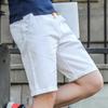 Summer Elastic Waist Lace Up Shorts Male Solid Color Casual Fashion Knee Length Short Pants All-match Shorts Men