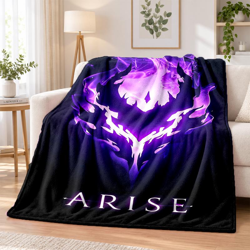 Solo Leveling Flannel Throw Blanket Soft Warm Cozy For Sofa Bed Indoor Home Bedroom Use