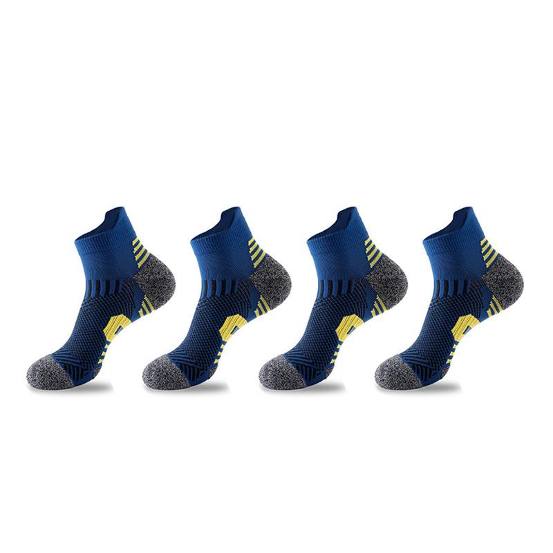 Unisex Professional Sports Socks for Marathon, Hiking, Basketball, and Badminton with Cushioned Bottom.