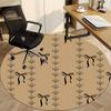 1pc Ribbon Decor Chair Carpet for Office, Soft Flannel Throw Mat, Perfect for Office, Holiday Party Decoration Choice yy260209076