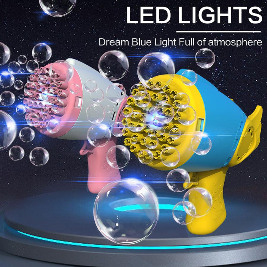 Internet-Famous Angel Bubble Gun, 40-Hole Bubble Output, Automatic Bubble Machine, Party Atmosphere Must-Have