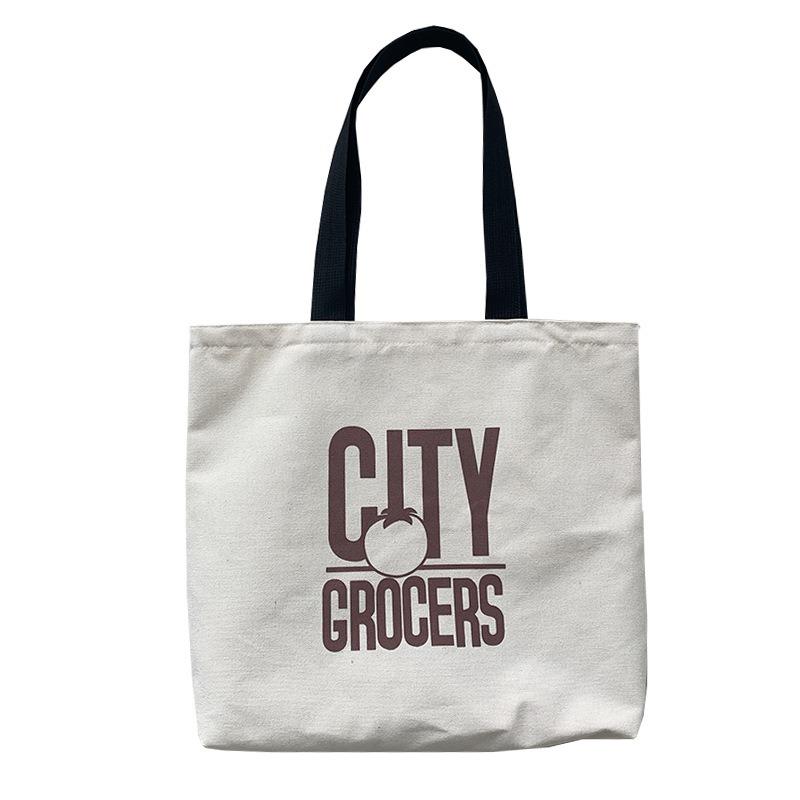 Large Capacity Canvas Bag Shoulder Simple Letter Bag