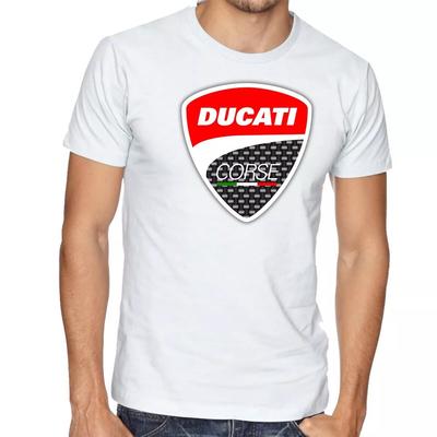 Ducati Biker Logo Scooter White T-Shirt - 692-