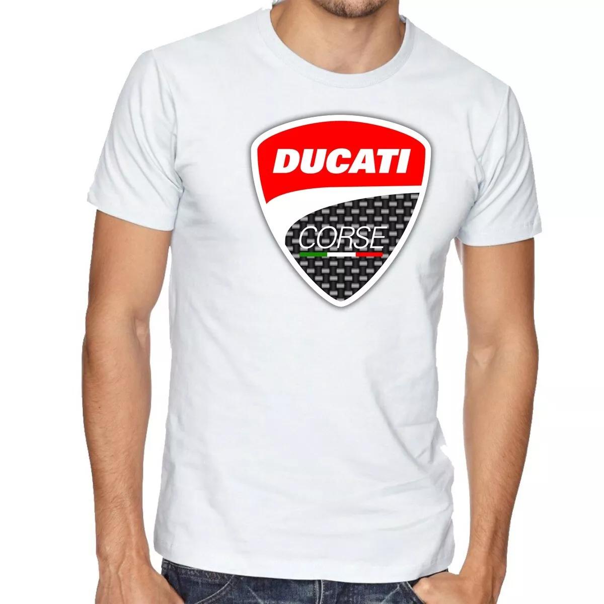 Ducati Biker Logo Scooter White T-Shirt - 692- 3XL